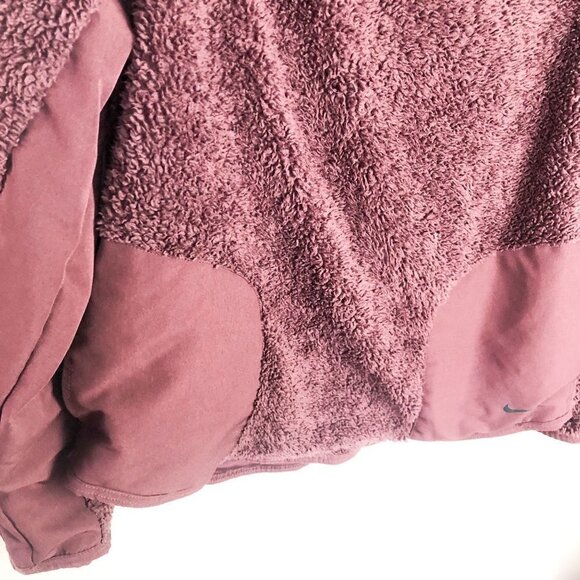Nike Sherpa Therma Fleece Training Hoodie AR7404-652 Women's Size Small Red - Picture 5 of 10